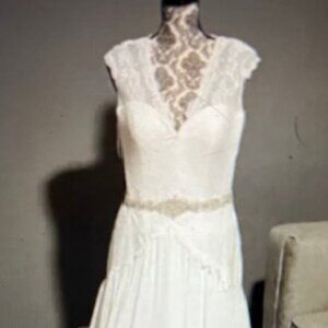 Boho Ivory Lace Wedding Dress